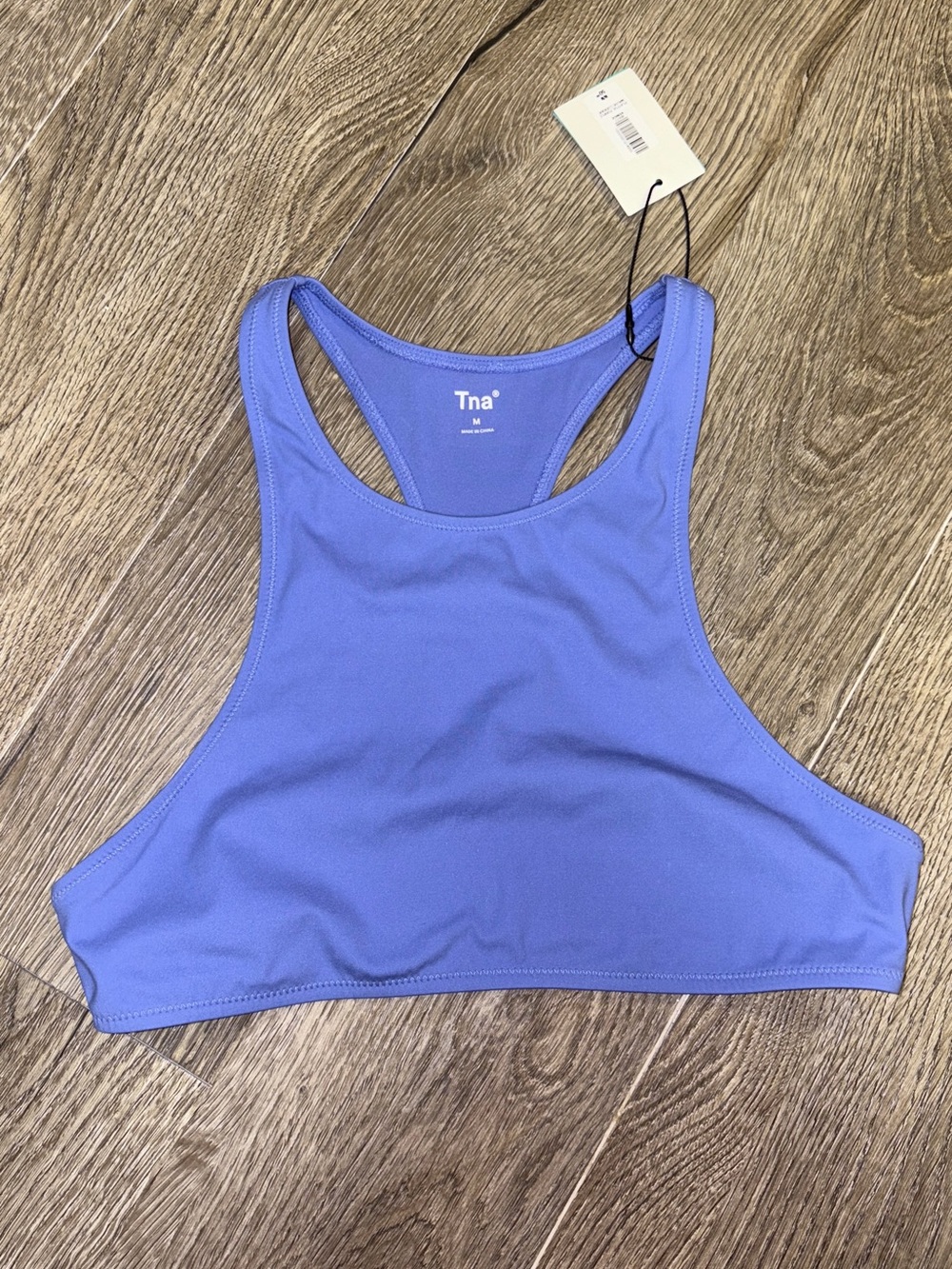 TNA High Neck Racerback Sports Bra - Periwinkle